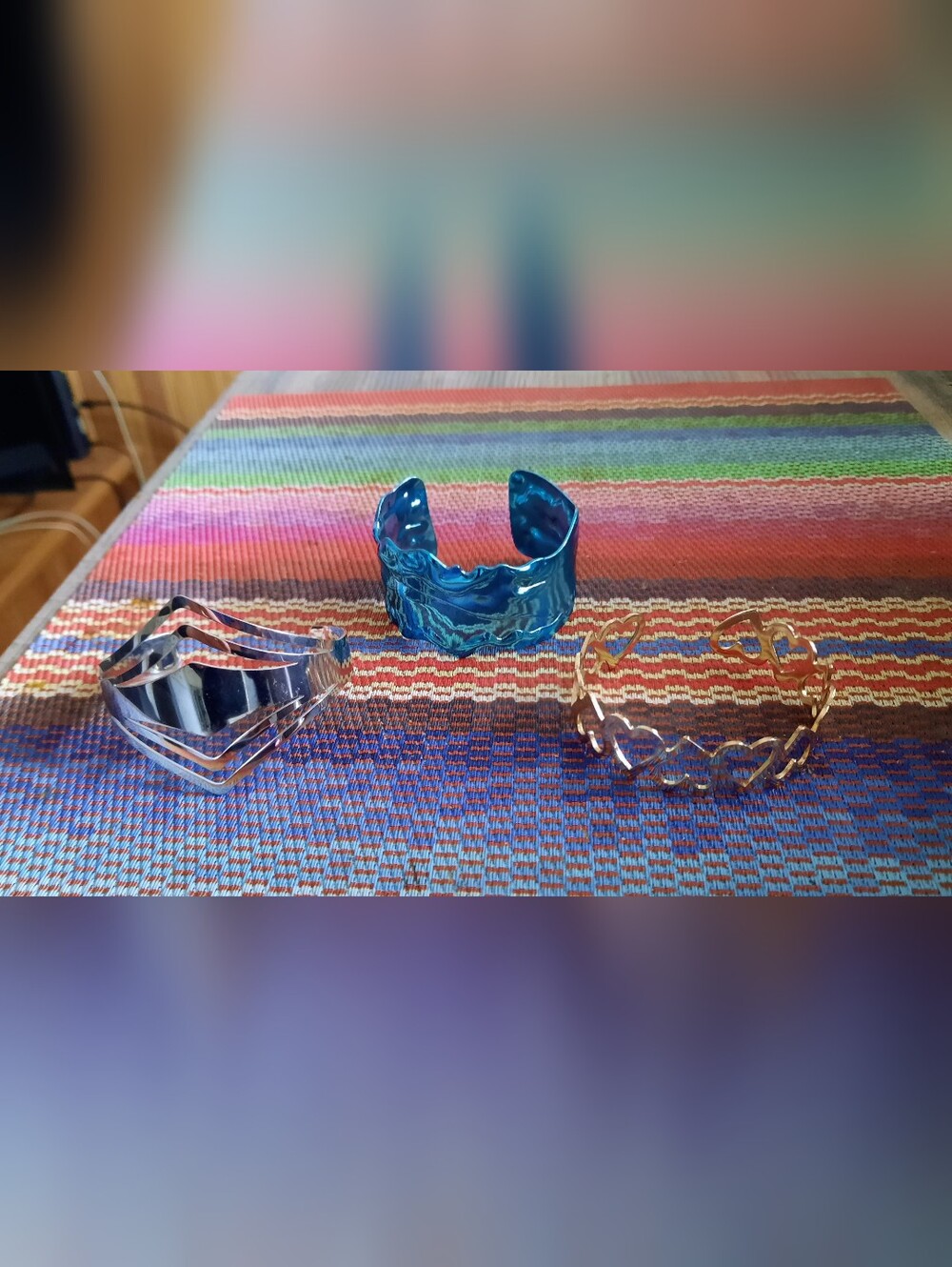 NWOT Blue Resin Cuff Bracelet - Women's Fashion Jewelry.